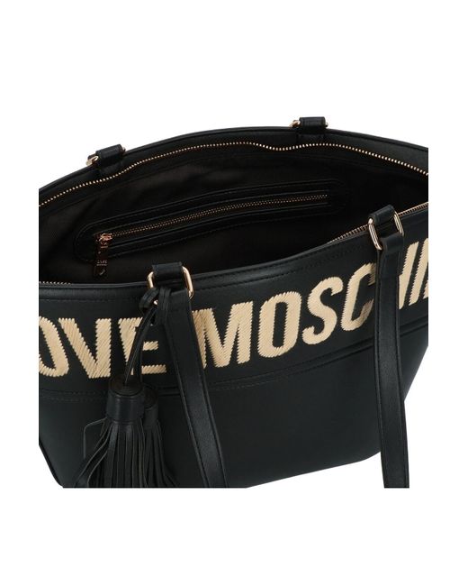 Love Moschino Black Item Cabas Shopper Tasche 40 Cm Für Damen