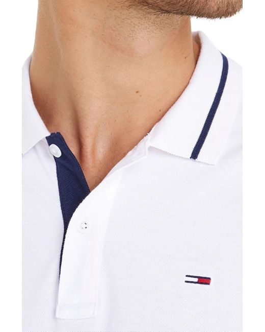 Tommy Hilfiger Tjm Tipped Stretch Polo Für Herren in White für Herren