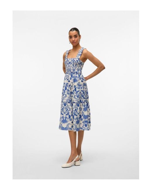 Vero Moda Blue Kleid Vmkaia Midikleid Für Damen
