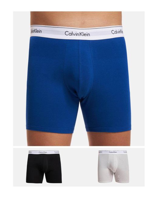 Calvin Klein Blue Unterwäsche 3er-pack boxershorts - s