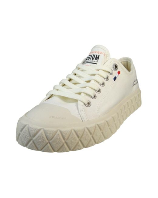 Palladium White High Sneaker Palla Ace Cvs Org Low Top 74447-116-M Wei Star Leinen