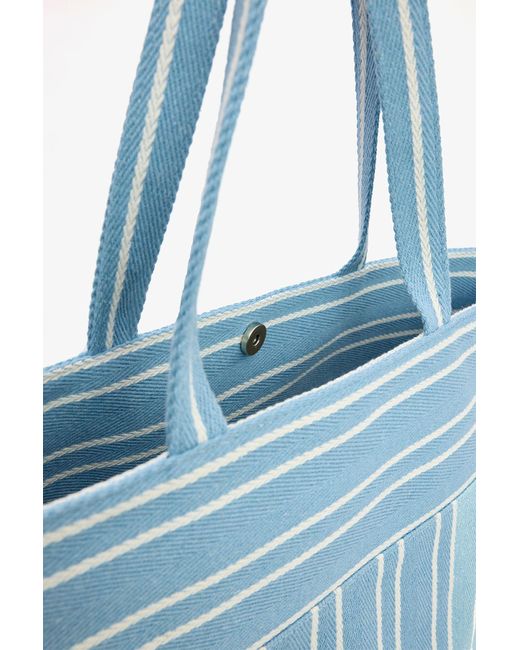 Penti Blue Große Gestreifte Blaue Tasche Für Damen