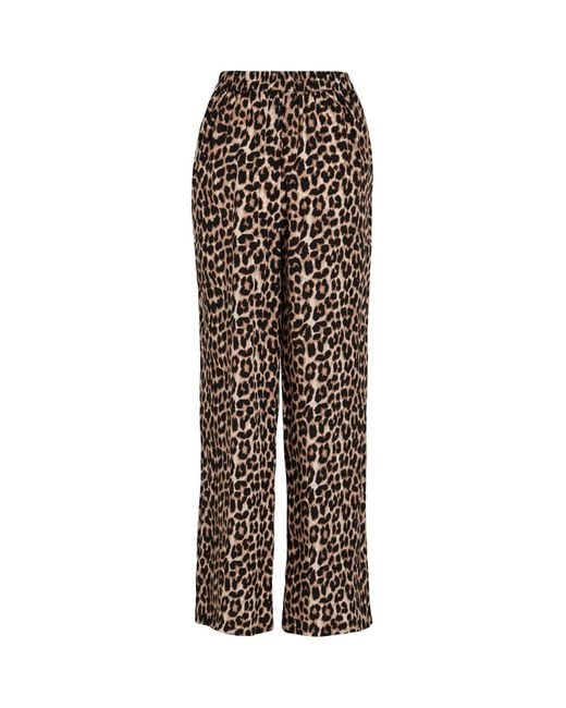 Vila Brown Hose Viliopana Leoprint Für Damen