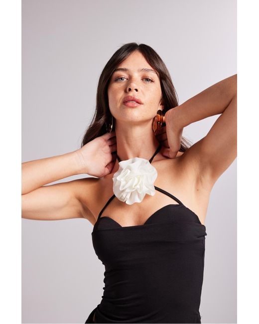 HOLLY LOLLY Black Raby-Bluse Mit Abnehmbaren Blumendetails