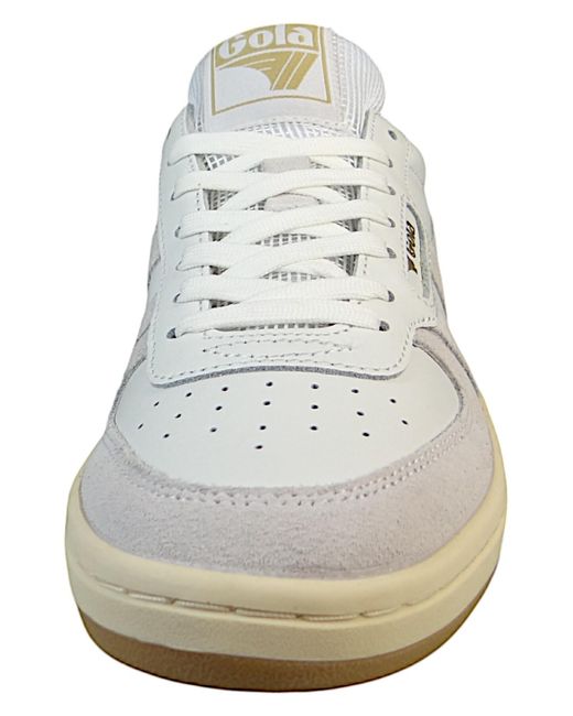 Gola White Low Sneaker Hawk Clb336 Low Top Clb336 Yw/ Leder Für Damen