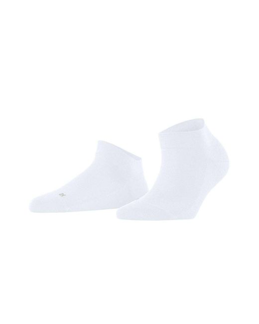 Falke White Sensitive london sneaker-socken 2er pack baumwolle, bündchen, logo, einfarbig, kurz