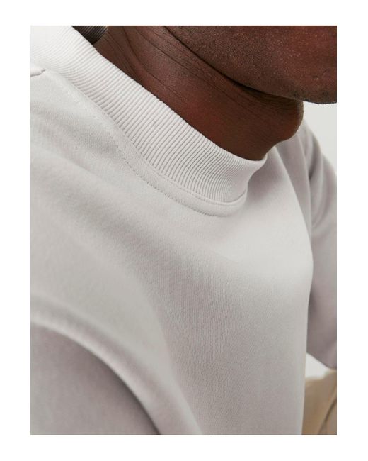 Jack & Jones Basic-sweatshirt mit rundhalsausschnitt – collective -12251330 – bs in White für Herren