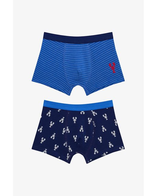 Penti Mittelmeer-Mehrfarben-Boxershorts Für Jungen Im 2Er-Pack Für Herren in Blue für Herren