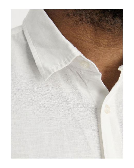 Jack & Jones Hemd Plus Size Regular Fit Hemd Für Herren in White für Herren