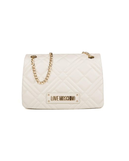 Love Moschino Natural Borsa Gestepptes Pu Avorio Für Damen
