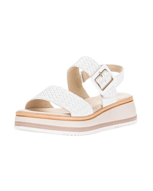 Gabor White Sandalen G-Weite 62.744 60 Leder Für Damen