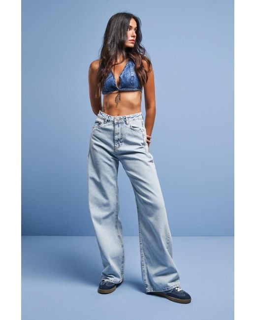 its basic Blue Snow Jeans Colour Jeanshose Mit Gerader Passform Für Damen