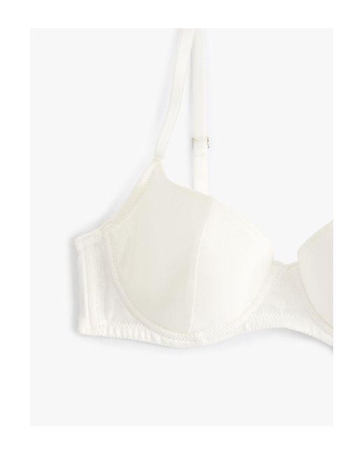 Koton White Basic-Bh Ohne Stütze – Ungepolstert Und Mit Bügel Für Damen