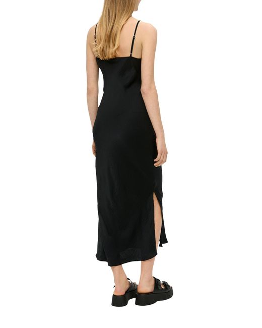 Qs By S.oliver Black Kleid, kurz, v-ausschnitt, spaghettiträger