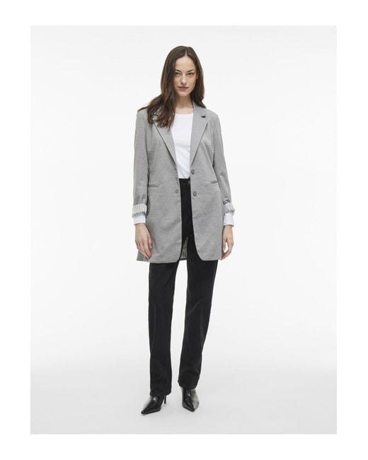 Vila Gray Blazer Langer Jersey Für Damen