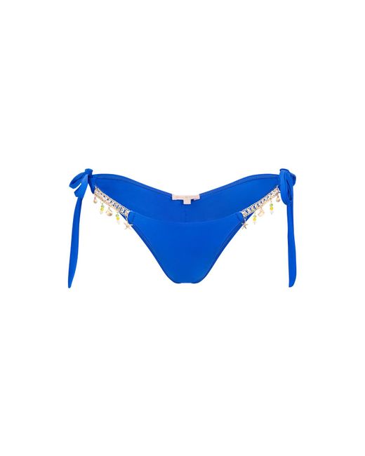 Moda Minx Blue Bikini-hose unifarben