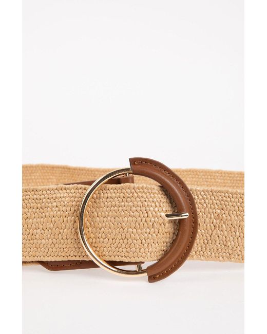 Defacto Brown Stroh-Daily-Gürtel C2966Axns Für Damen