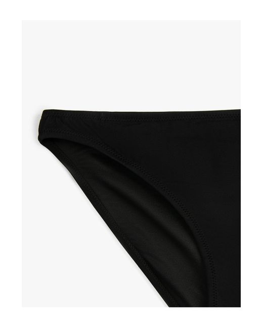 Koton Black Basic-bikinihose mit normaler taille
