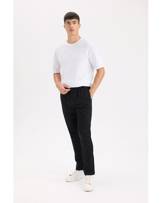 Defacto Jogginghose Aus Gekämmter Baumwolle Mit Schnürtasche Für Herren in White für Herren