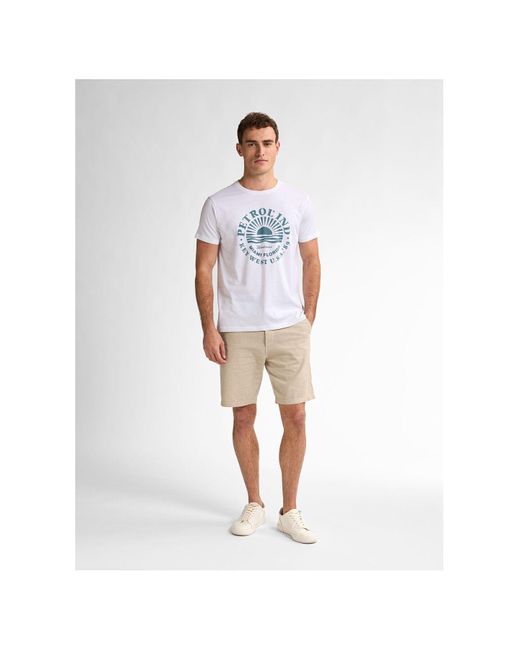 Petrol Industries Klassisch Gestaltetes T-Shirt Für Herren in White für Herren
