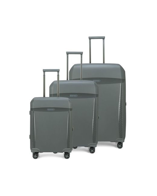 Epic Zeleste 4 Rollen Kofferset 3-Teilig Für Herren in Gray für Herren