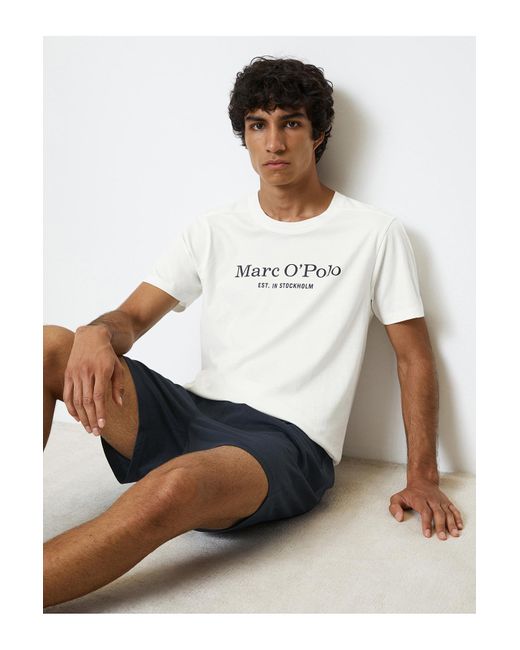 Marc O' Polo Pyjama set gestreift in White für Herren