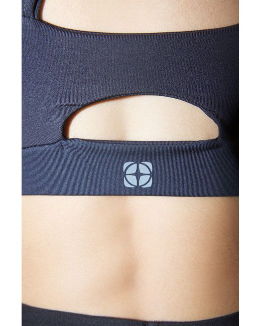 Trendyol Gray Anthrazitfarbener, Gestrickter Sport-Bh Mit Rückenfenster/Ausschnitt Und Detailliertem Rücken/Modellierung Für Damen