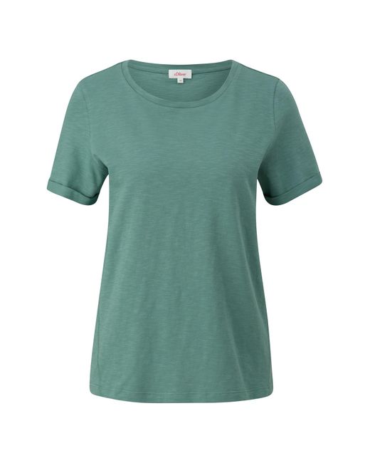 S.oliver Green T-shirt mit seitennähten