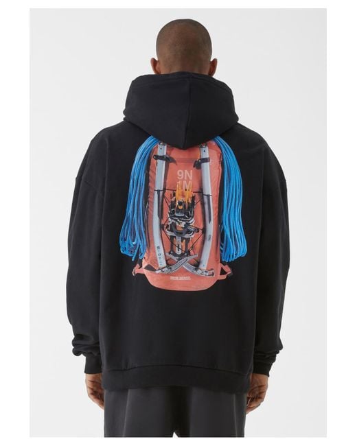 9N1M SENSE Backpack hoodie in Blue für Herren
