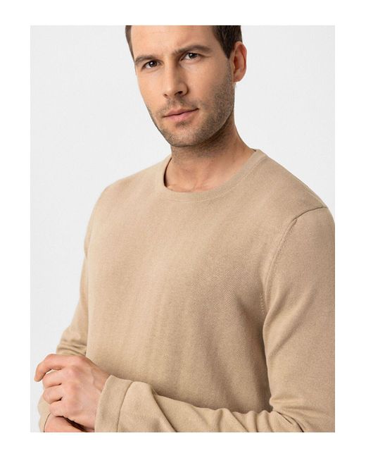 LC Waikiki Lcwaikiki Klassischer Strickpullover Mit Rundhalsausschnitt Und Langen Ärmeln Für Herren in Natural für Herren