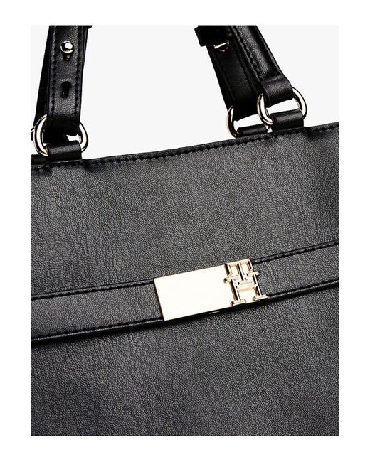 Tommy Hilfiger Black Th Heritage Satchel Für Damen