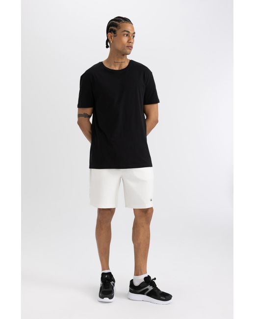 Defacto Fit shorts aus skuba diver-stoff mit kurzem bein in Black für Herren