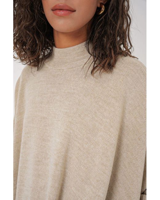 Bigdart Natural 15783 Poncho-Pullover Mit Schlitz – Für Damen
