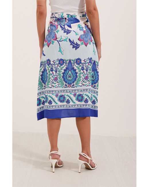 Bigdart Blue 1899 Gemusterter Midirock – Saks Für Damen