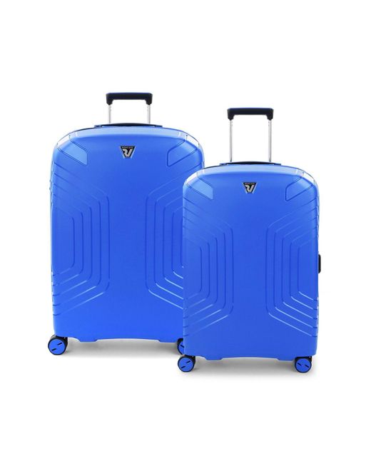 Roncato Ypsilon 4 rollen kofferset 2-teilig mit dehnfalte in Blue für Herren
