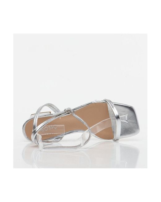 Hotiç White Sandalen Aus Echtem Leder Mit Absatz Für Damen