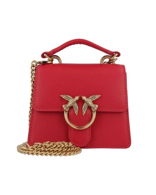 Pinko red bag best sale