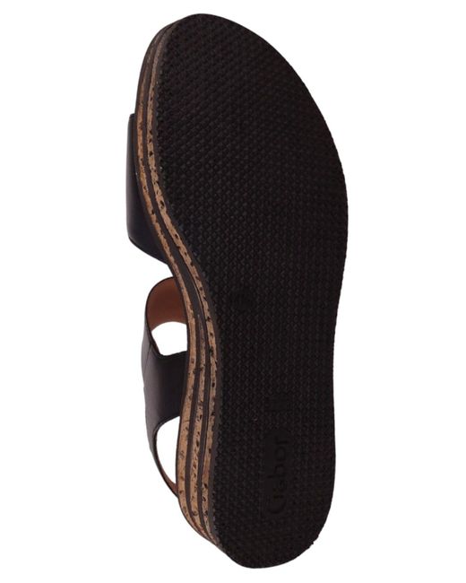 Gabor Brown Komfort sandalen keil f-weite 44.550 27 leder