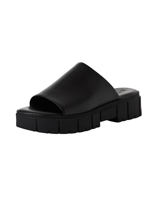 Tamaris Black Sandalen 1-27252-42 007 Uni Leder Mit Touch-It Für Damen