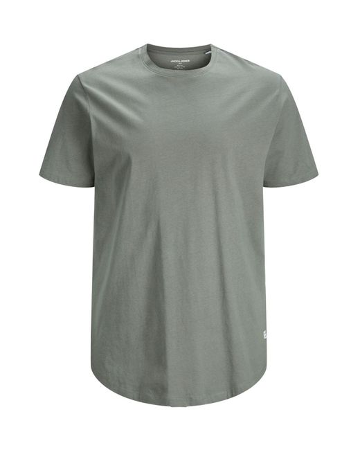 Jack & Jones Großes basic-t-shirt mit rundhalsausschnitt – noa in Gray für Herren