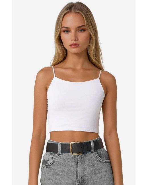 Trend Alaçatı Stili Black Weiße Basic-Crop-Bluse Mit Seilriemen 2-Teiliges Set Für Damen