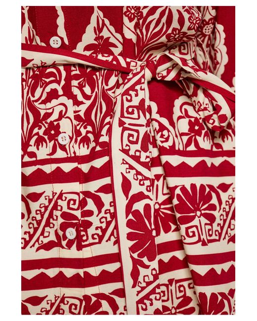 Usha Red Bluse relaxed fit