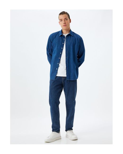 Koton Dunkle-Jacke Für Erwachsene – Für Herren in Blue für Herren