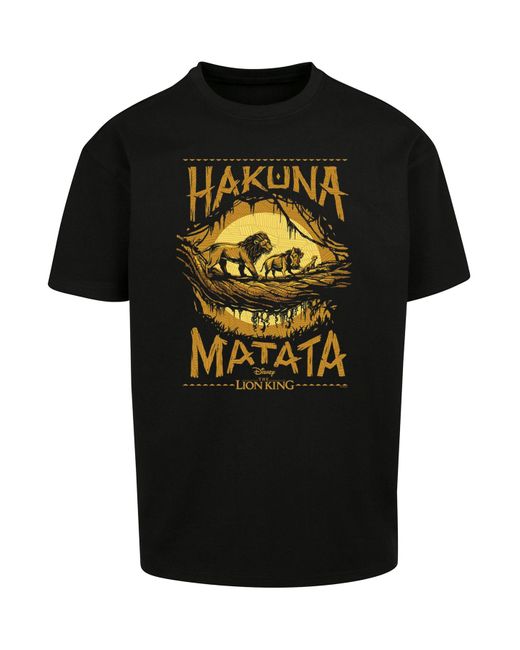 schwerem DE Herren shirt mit könig Schwarz Lyst oversize-t- film | für Der hakuna matata in F4NT4STIC der löwen