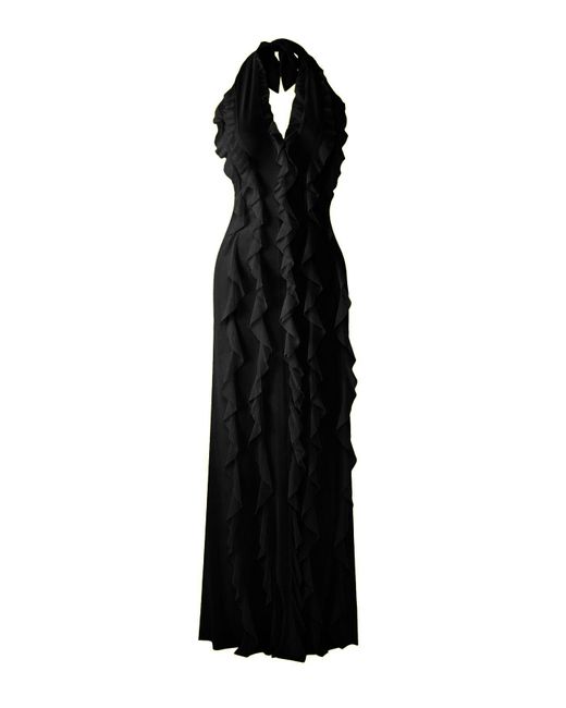 Trendyol Black Schwarzes, Mit Rüschen Gefüttertes Tüll-Abendkleid