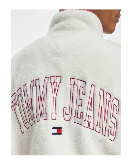 Tommy Hilfiger White Tommy jeans collegiate sherpa - l