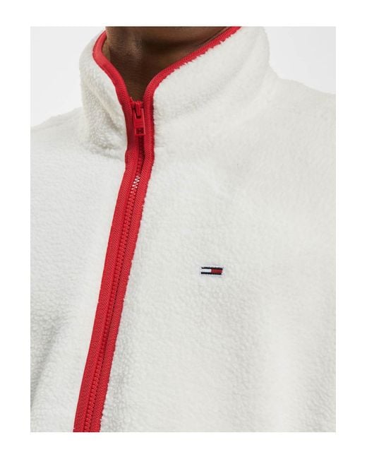 Tommy Hilfiger White Tommy jeans collegiate sherpa - l