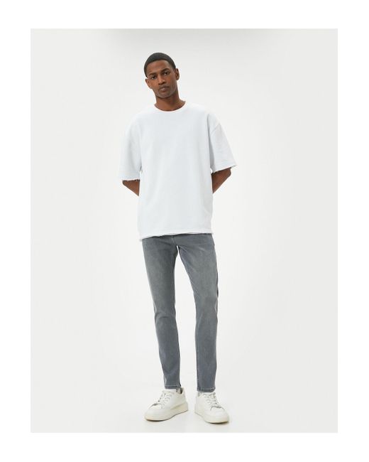 Koton Justin Skinny Jeans – Jeans Mit Superenger Passform Für Herren in White für Herren