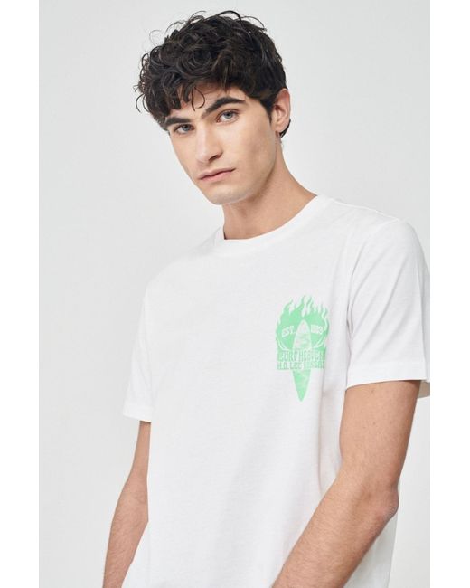 Lee Jeans T-Shirt Mit Rundhalsausschnitt, 100 Baumwolle, Reguläre Passform, Gebrochenes Für Herren in White für Herren