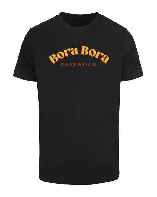 Mister Tee Bora bora french polynesia t-shirt in Black für Herren